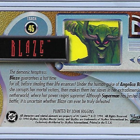 DC Comics 1994 SkyBox Master Series - Blaze - Damage - Green Arrow - Picture 2 of 6